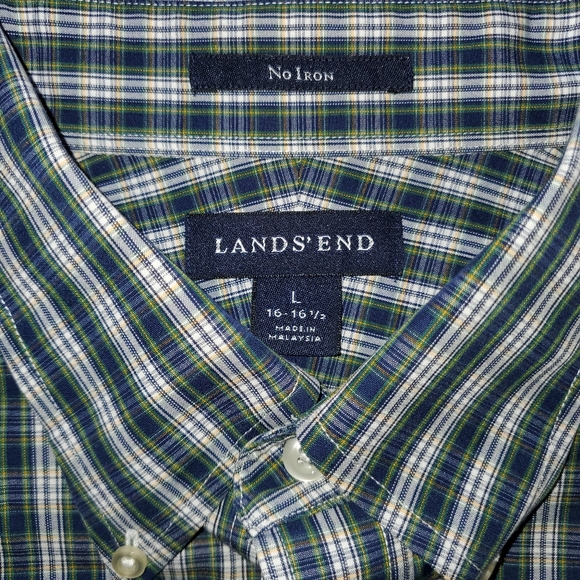Lands End No Iron Men's Button Down - Picture 2 of 3